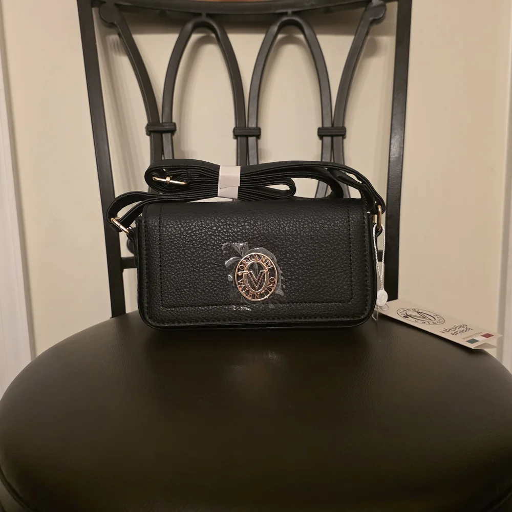 NWT Valentino Orlandi Black Crossbody Bag - Picture 1 of 9